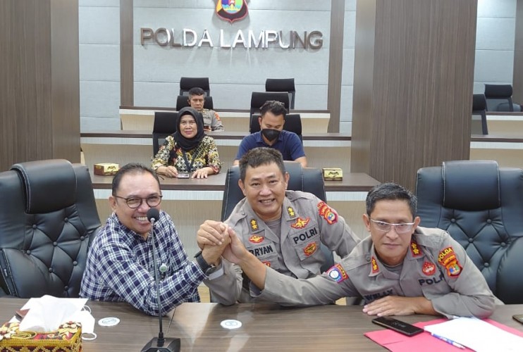 BPJAMSOSTEK Bandar Lampung-Polda Lampung Sinergi Kawal Kepatuhan Program Jamsostek