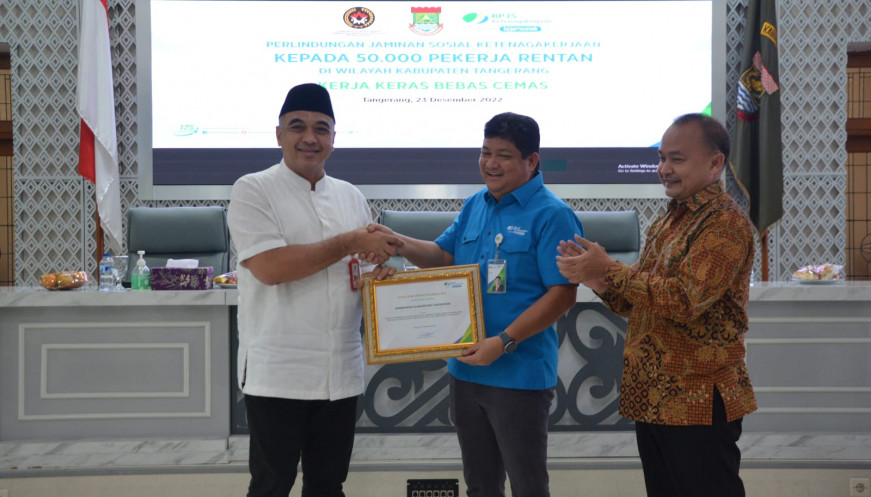 Pemkab Tangerang Gandeng BPJS Ketenagakerjaan Lindungi Pekerja Rentan